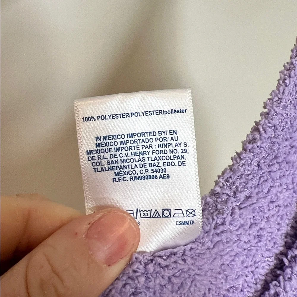 Champion Fuzzy Purple Pajama Crop Top‎ Tanktop- S